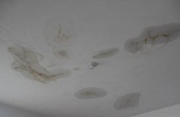 臥龍劍橋大廳頂漏水，房頂需做防水。